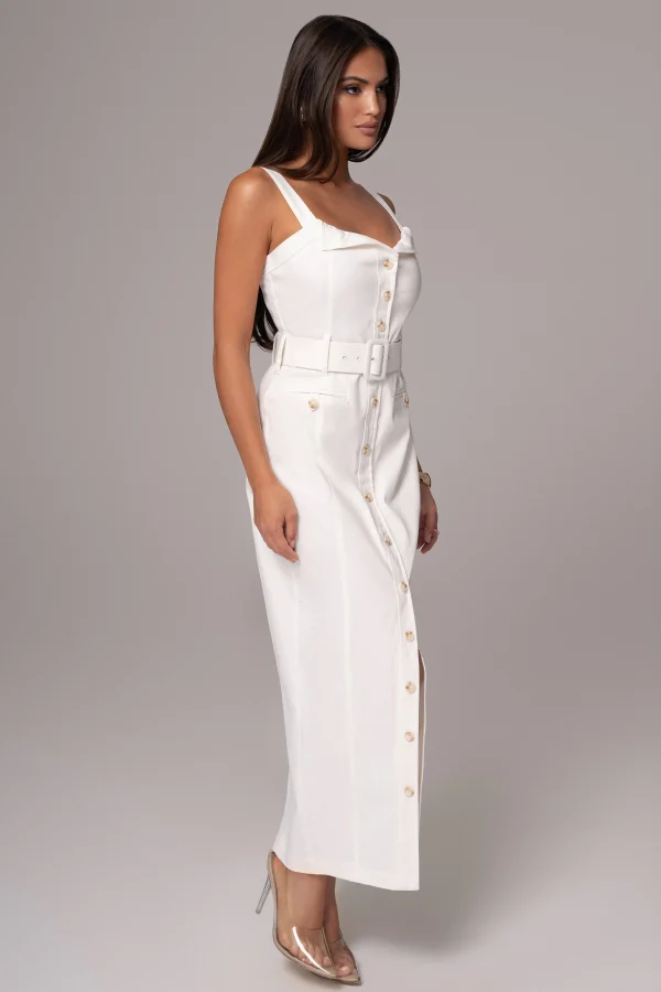 JLUXLABEL Ivory Forever Summer Belted Dress