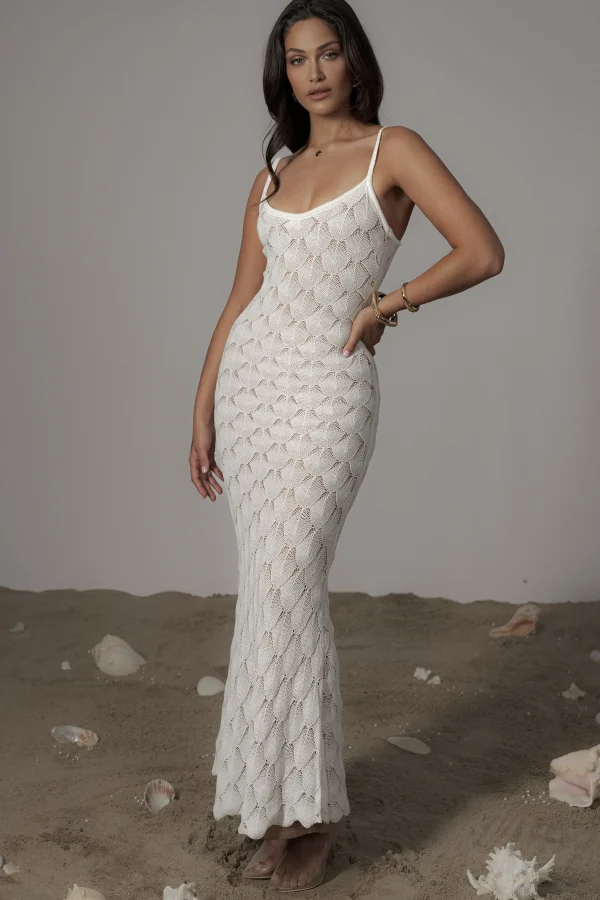 JLUXLABEL Ivory Gabriela Knit Maxi Dress