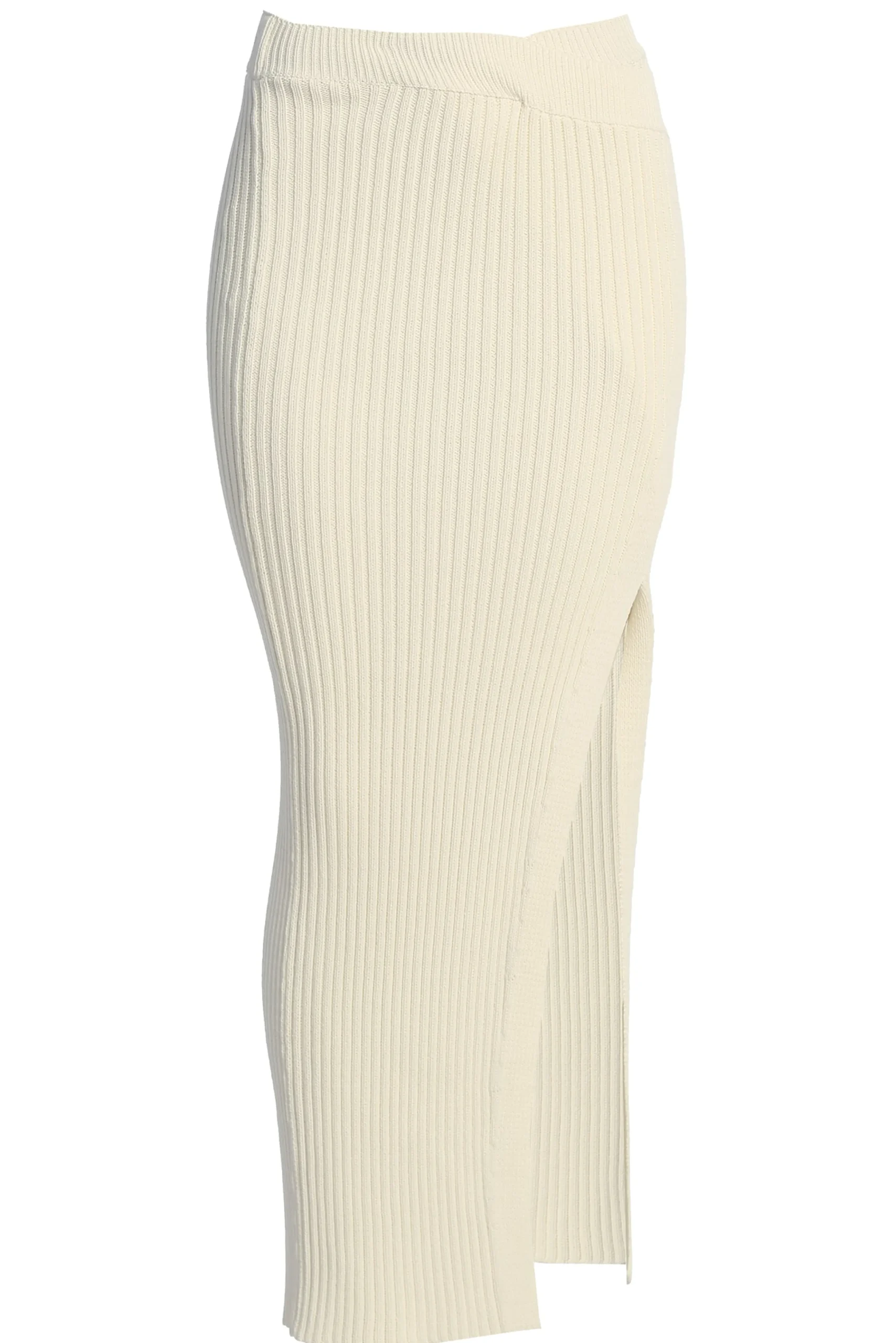ivory_hamptons_ribbed_sli_3.webp JLUXLABEL Ivory Hamptons Ribbed Slit Skirt