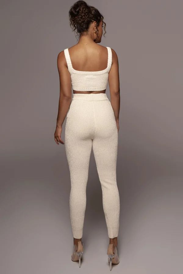 JLUXLABEL Ivory Juniper Chenille Sweater Pant
