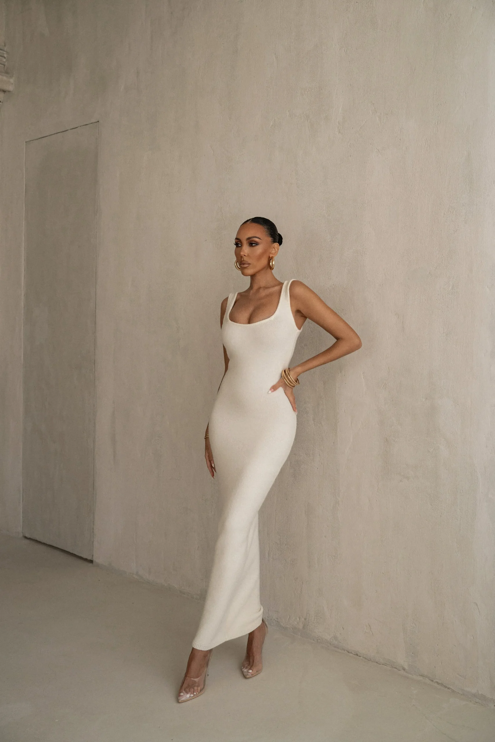 ivory_karolina_knit_maxi__3.webp JLUXLABEL Ivory Karolina Knit Maxi Dress