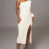 JLUXLABEL Ivory Long Knit Sweater Dress