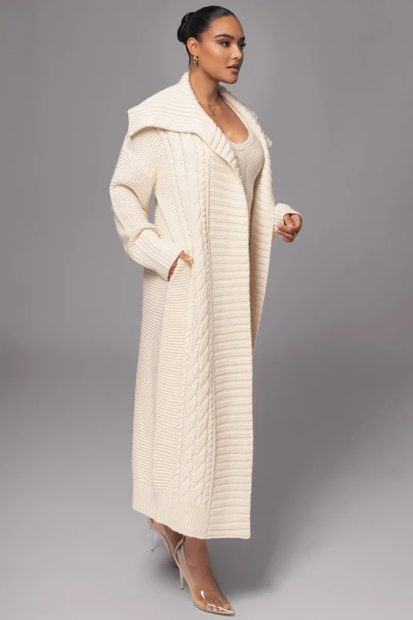 JLUXLABEL Ivory Malinda Sweater Knit Cardigan