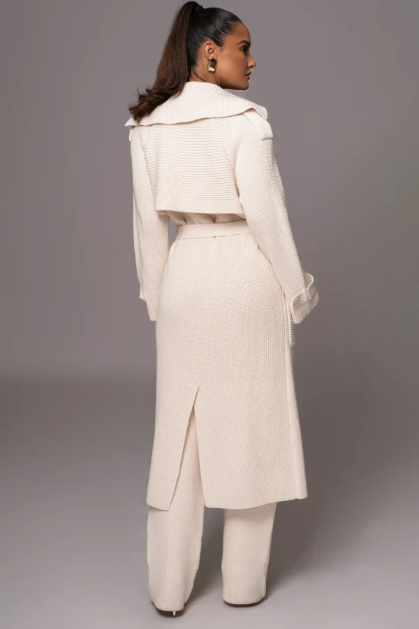 JLUXLABEL Ivory Maxinne Knit Coat