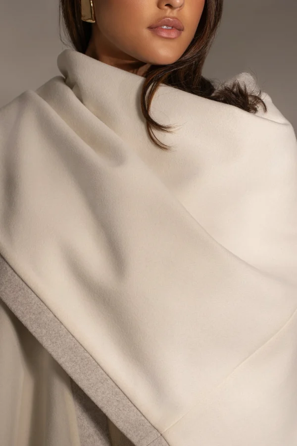JLUXLABEL Ivory Park City Reversible Shawl