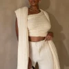 JLUXLABEL Ivory Soft Life Cable Knit Sweater Top