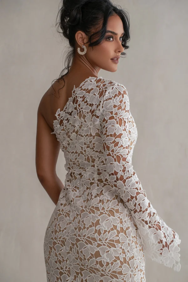 JLUXLABEL Ivory True Love Lace Dress