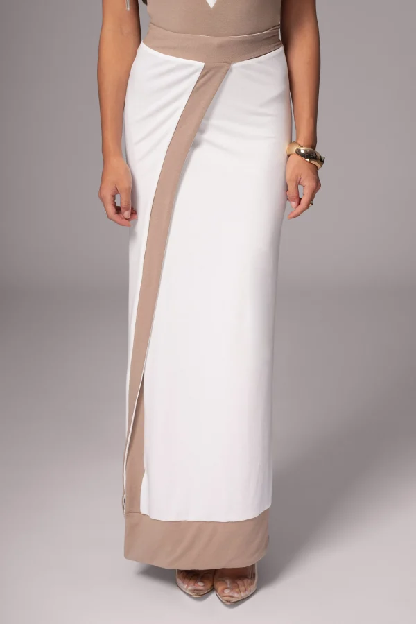 JLUXLABEL Ivory/Beige Kamie Reversible Skirt Set