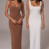 JLUXLABEL Ivory/Pecan Keidi Reversible Maxi Dress