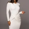 JLUXLABEL Jluxbasix Ivory Modern Lovers Midi Dress