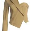 JLUXLABEL Khaki Amal One Shoulder Top