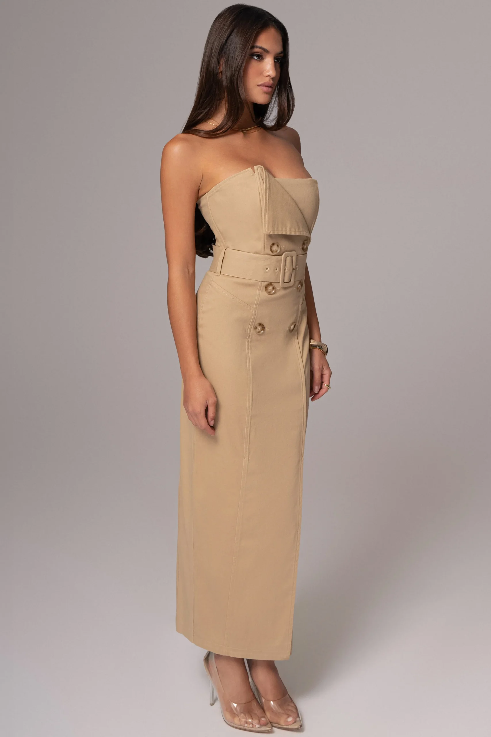 khaki_asymmetric_belted_m_13.webp JLUXLABEL Khaki Asymmetric Belted Midi Dress