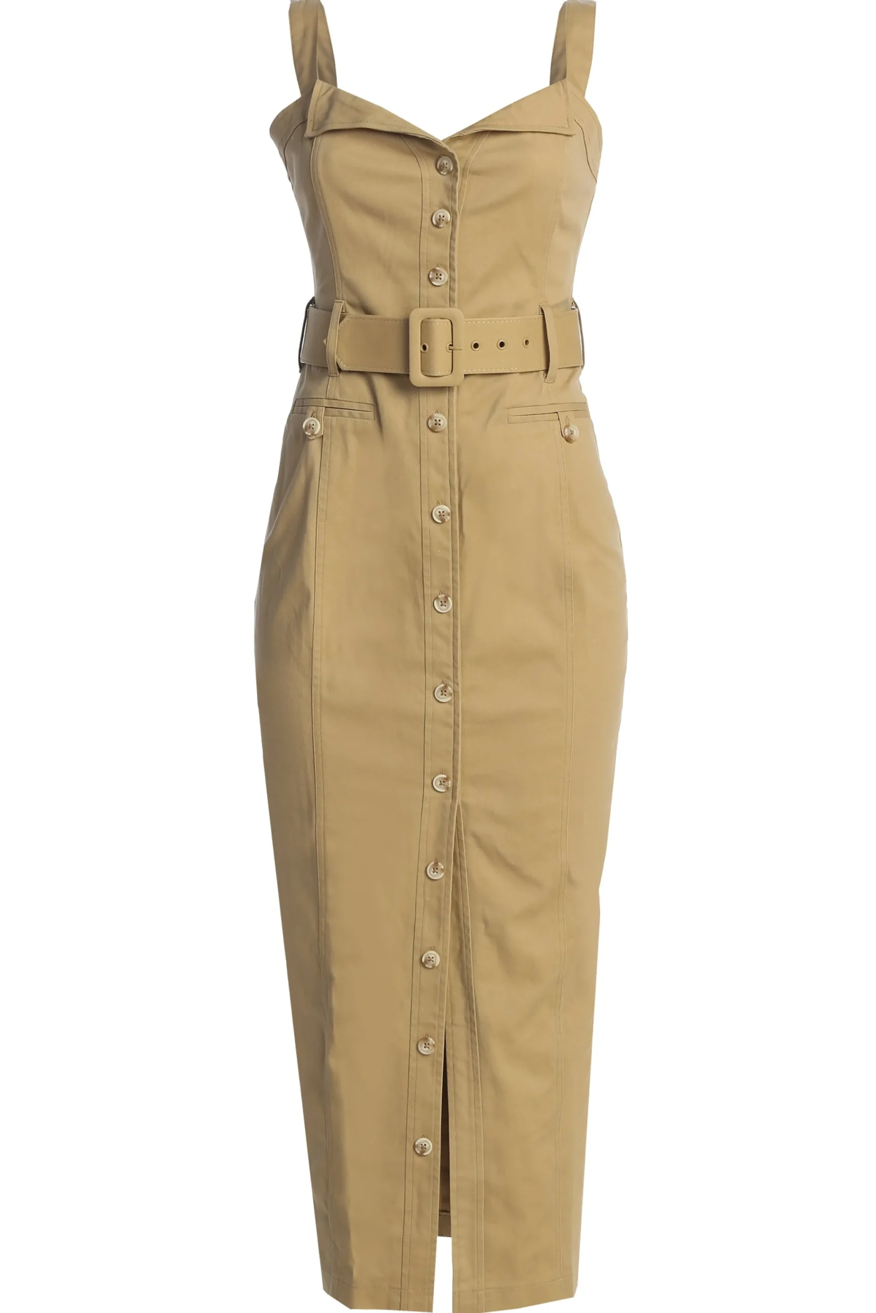 khaki_forever_summer_belt_1.webp JLUXLABEL Khaki Forever Summer Belted Dress