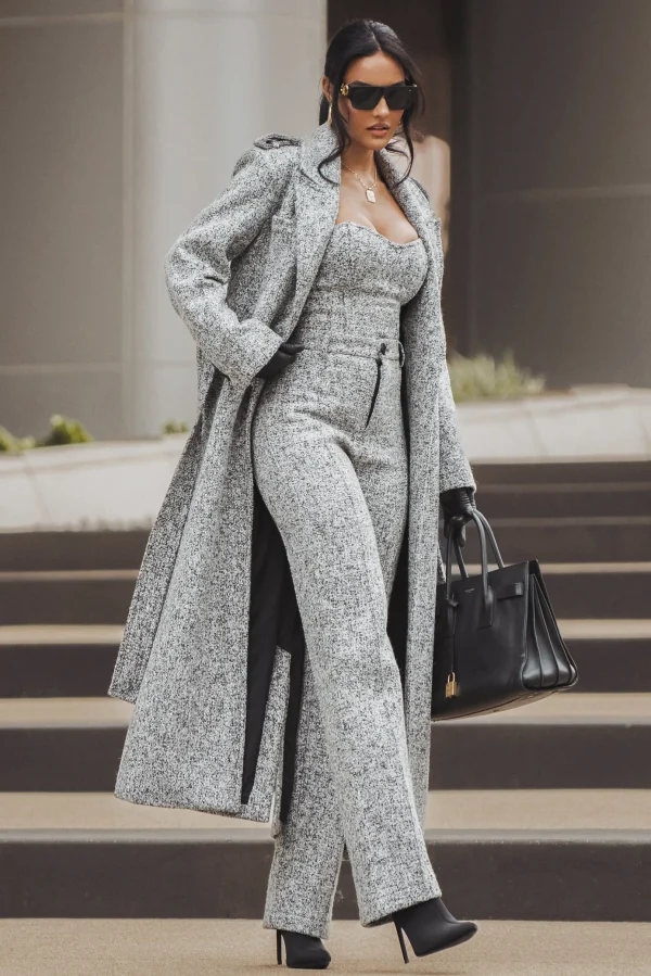 JLUXLABEL Lt. Grey All You Need Tweed Corset