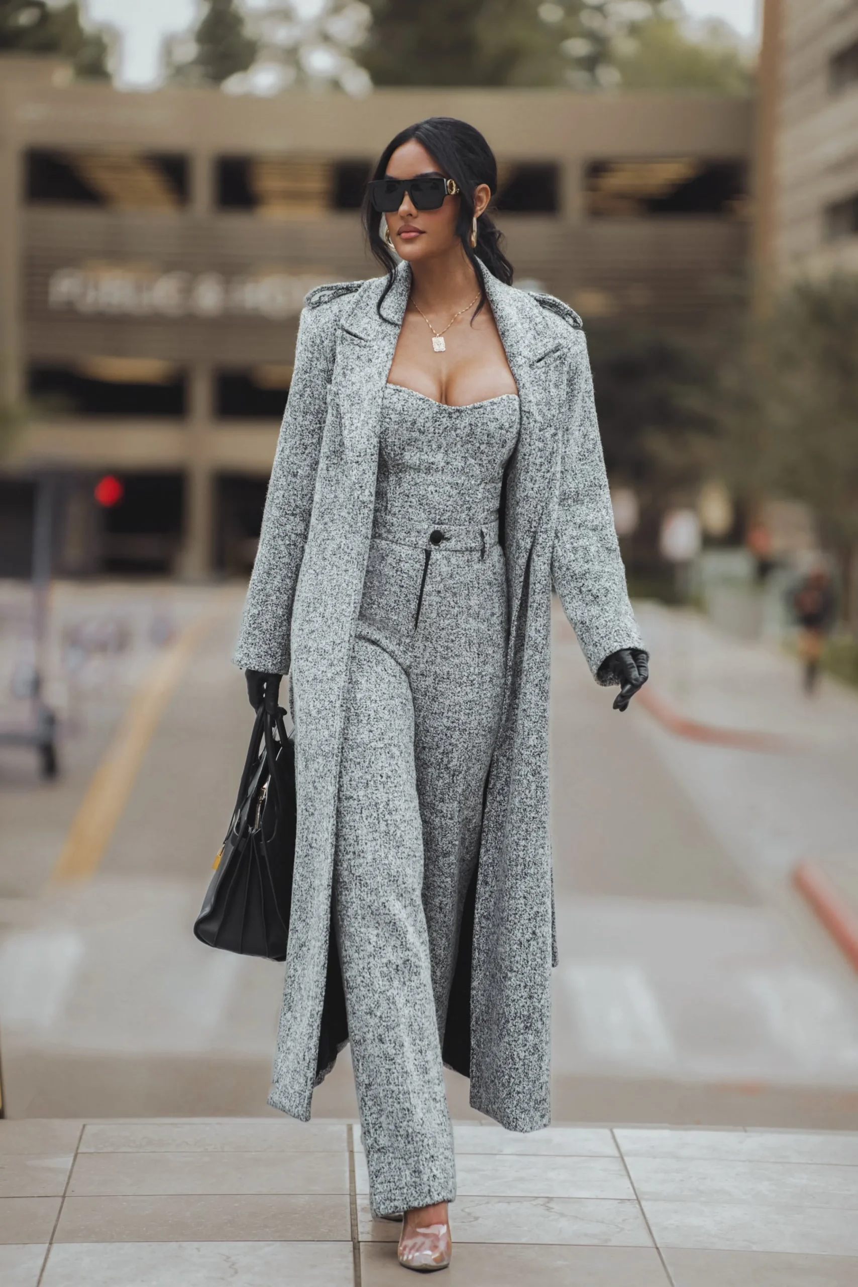 lt_grey_savannah_belted_t_4.webp JLUXLABEL Lt. Grey Savannah Belted Tweed Coat