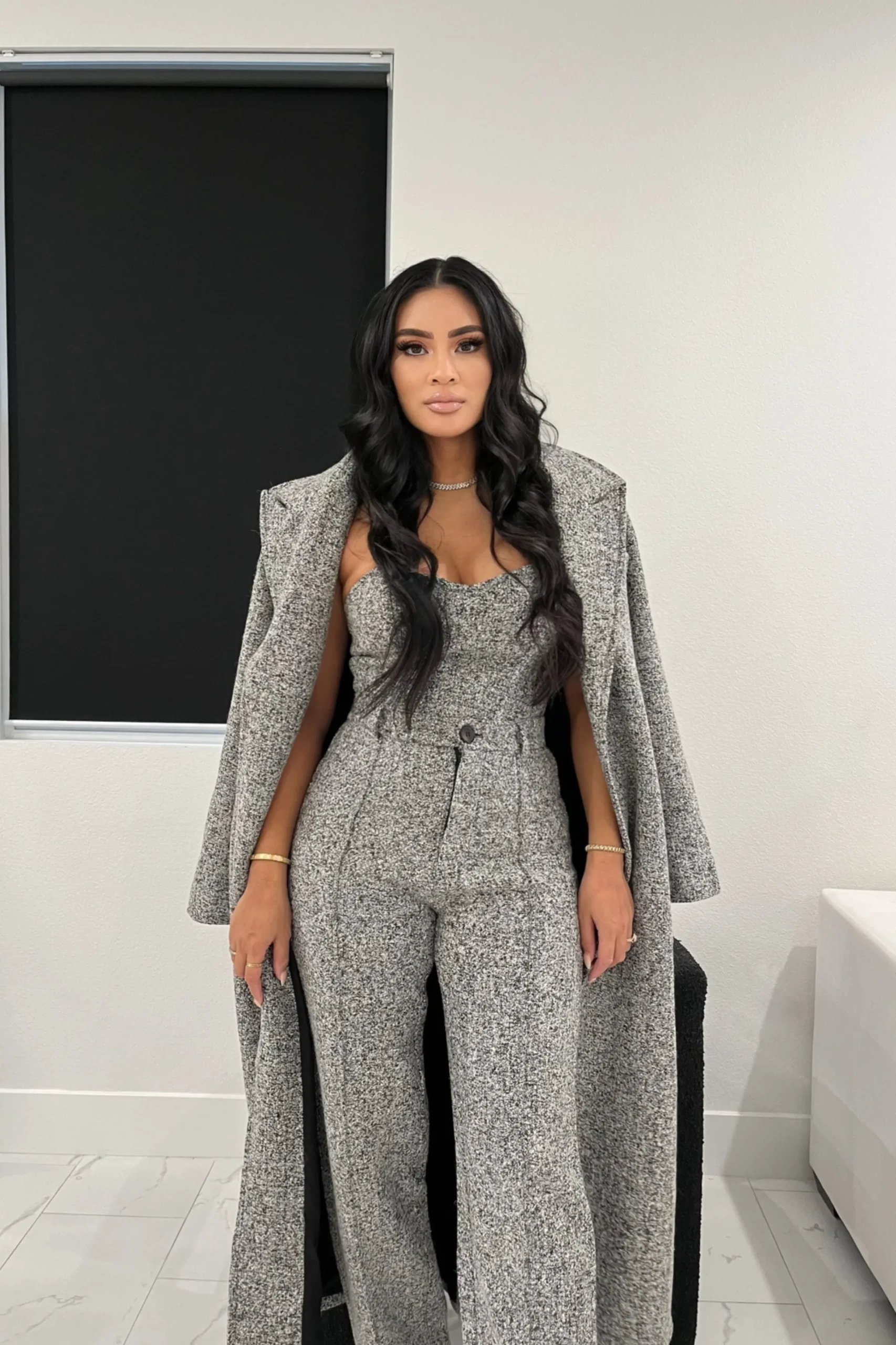 lt_grey_savannah_belted_t_5.webp JLUXLABEL Lt. Grey Savannah Belted Tweed Coat