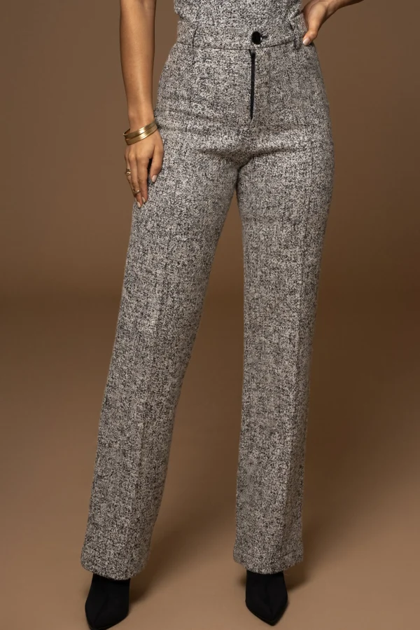 JLUXLABEL Lt. Grey Stay Sharp Tweed Trouser
