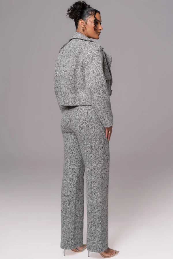 JLUXLABEL Lt. Grey Zoe Tweed Jacket