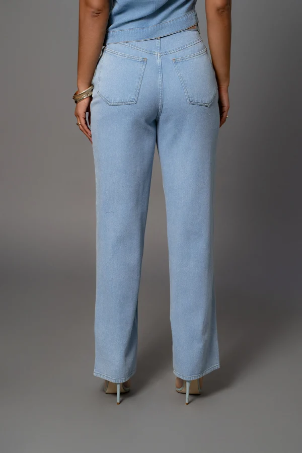 JLUXLABEL Medium Wash Denim Aline Jeans
