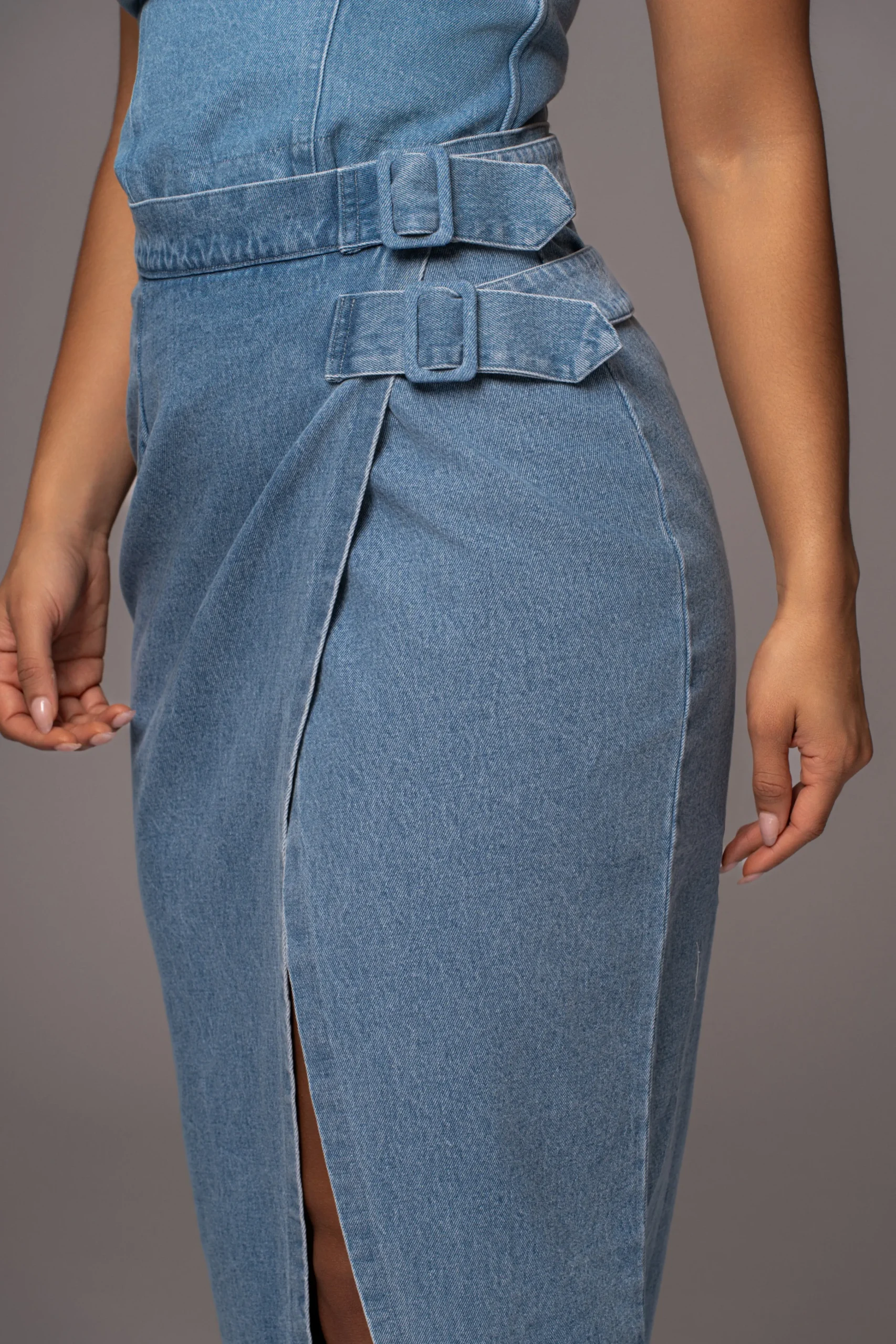 medium_wash_gisele_denim__10.webp JLUXLABEL Medium Wash Gisele Denim Slit Skirt