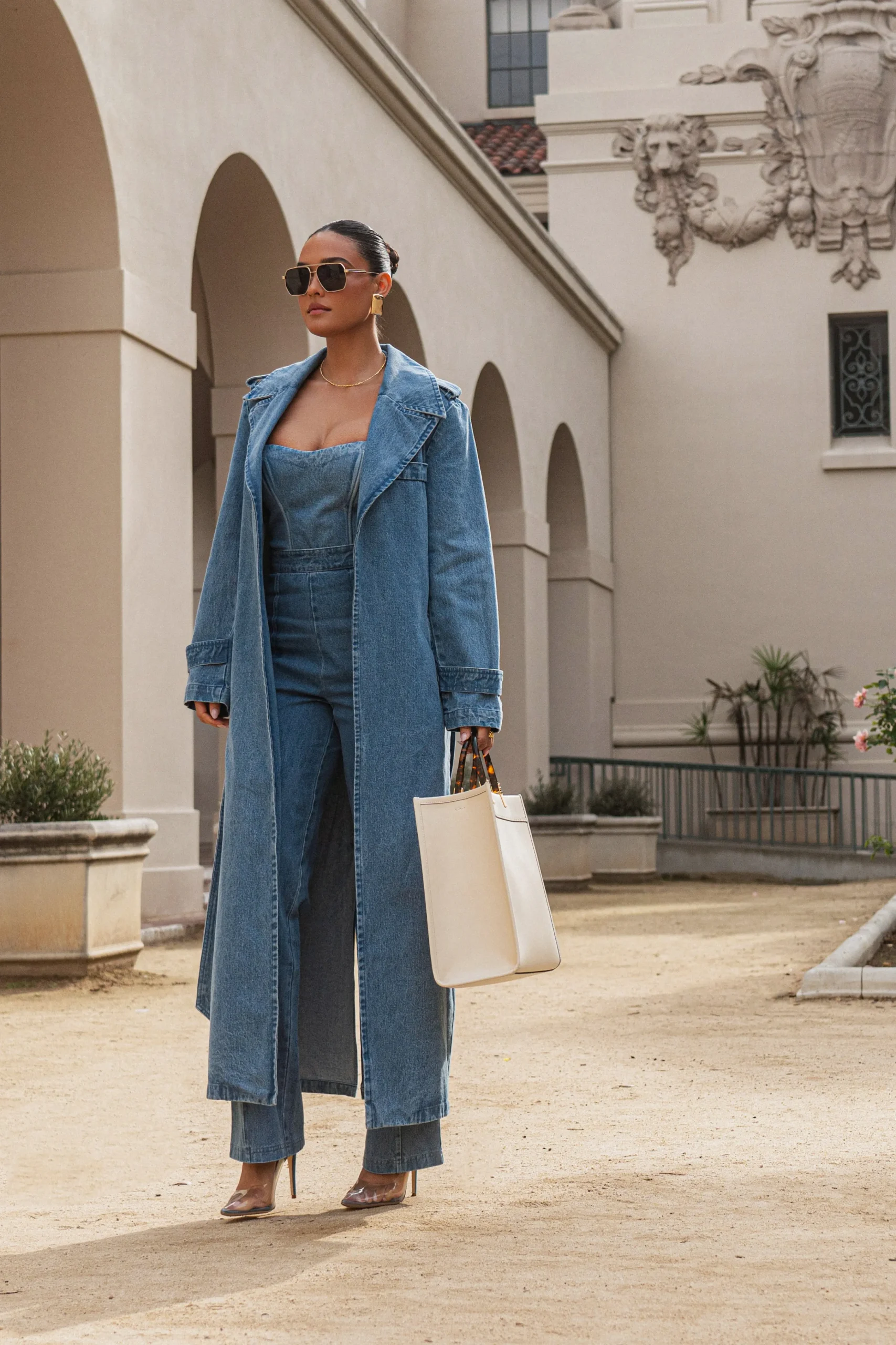 medium_wash_savannah_belt_10.webp JLUXLABEL Medium Wash Savannah Belted Denim Coat