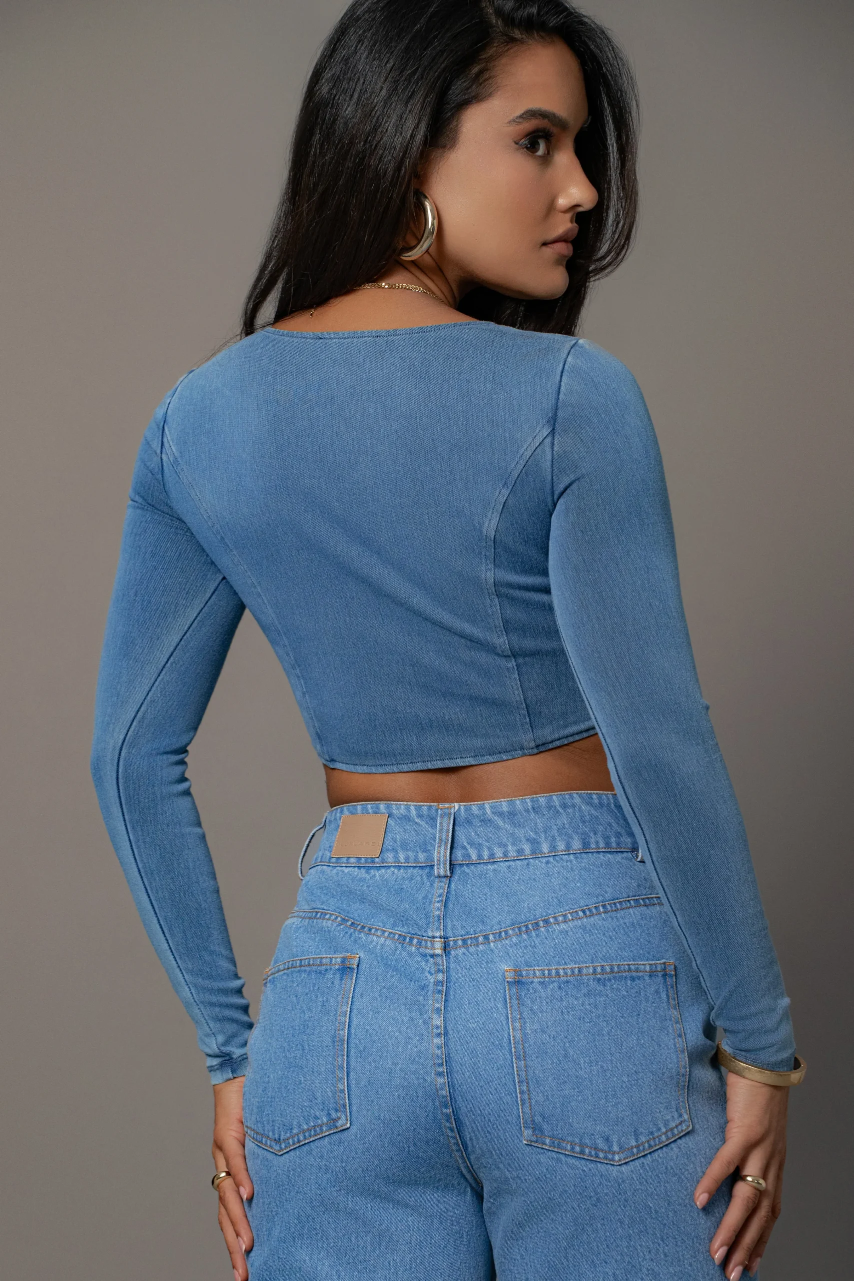 medium_wash_tesa_sweethea_9.webp JLUXLABEL Medium Wash Tesa Sweetheart Denim Top