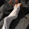 JLUXLABEL Milk Seaside Halter Maxi Dress