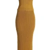 JLUXLABEL Mustard Serena Ribbed Skirt Set