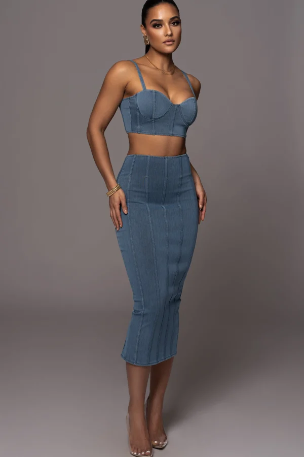 JLUXLABEL NAT LIV x Denim Eliana Skirt Set