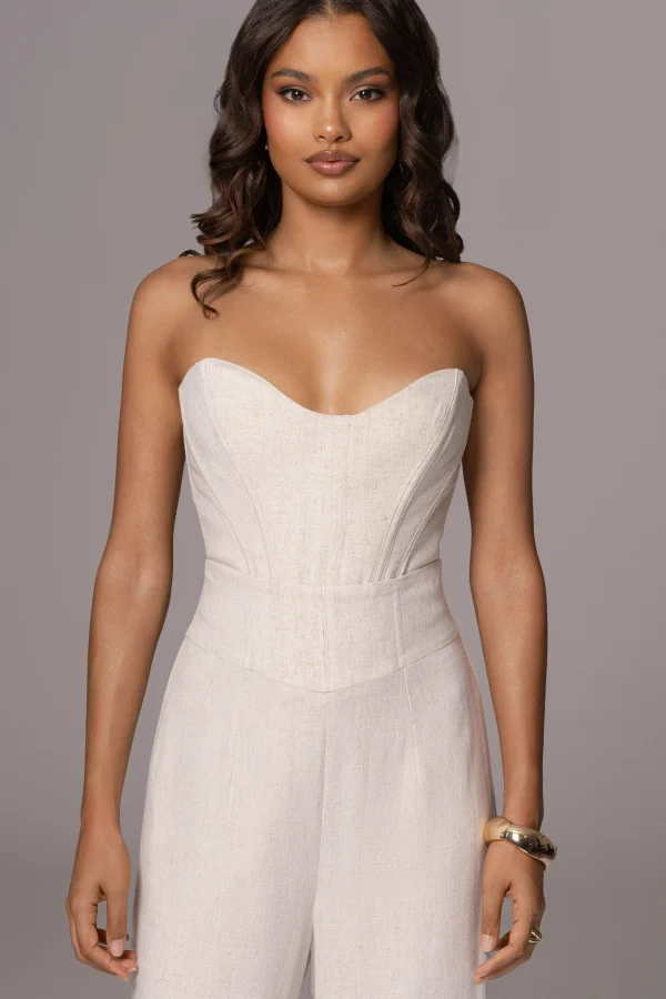 JLUXLABEL Natural Beyond The Sea Linen Corset