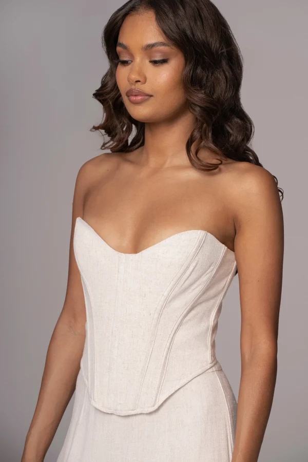 JLUXLABEL Natural Beyond The Sea Linen Corset