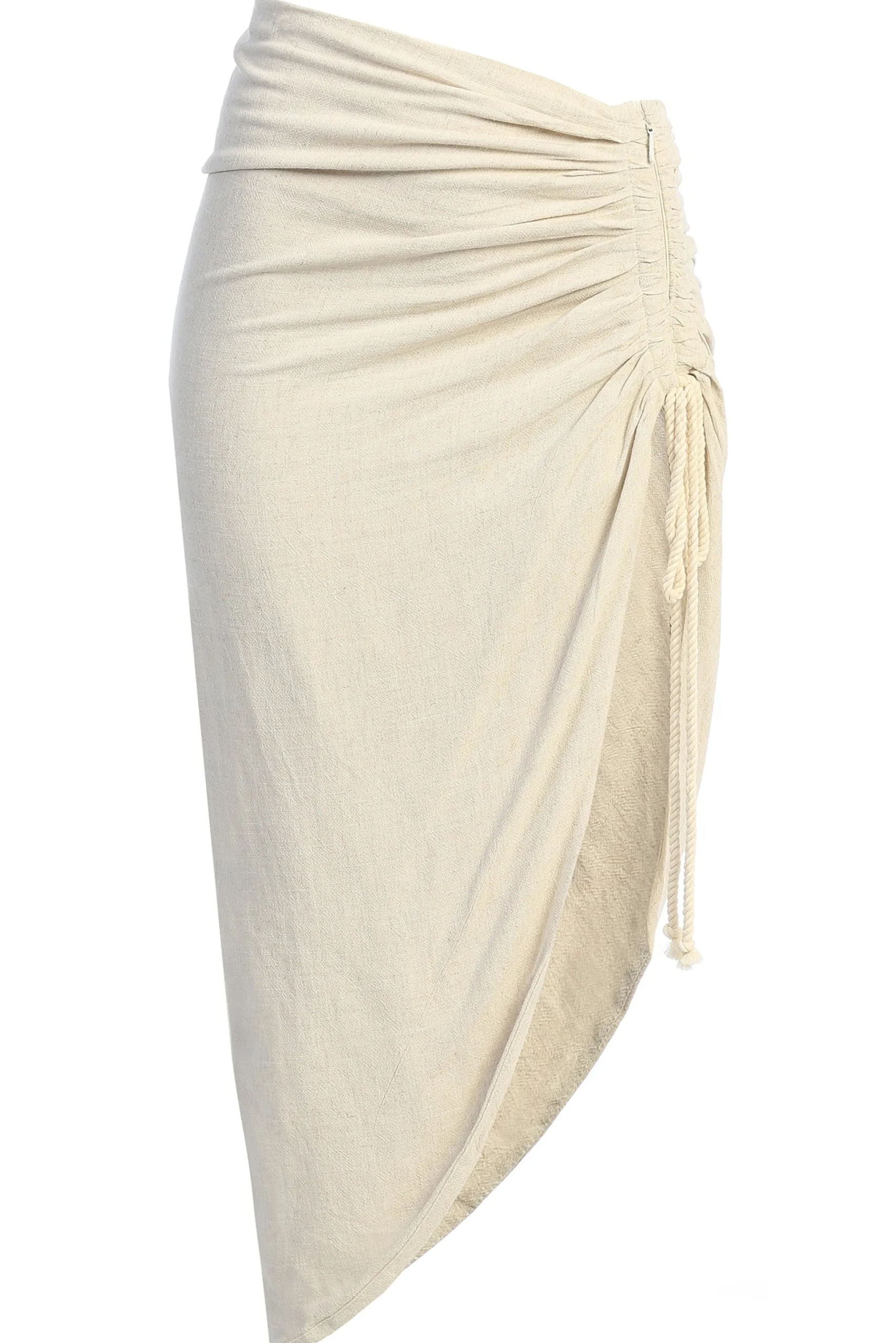 natural_spring_ruched_lin_2.webp JLUXLABEL Natural Spring Ruched Linen Skirt