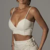 JLUXLABEL Natural Sunrise Linen Bustier