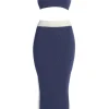 JLUXLABEL Navy Heartbreaker Two-Piece Skirt Set