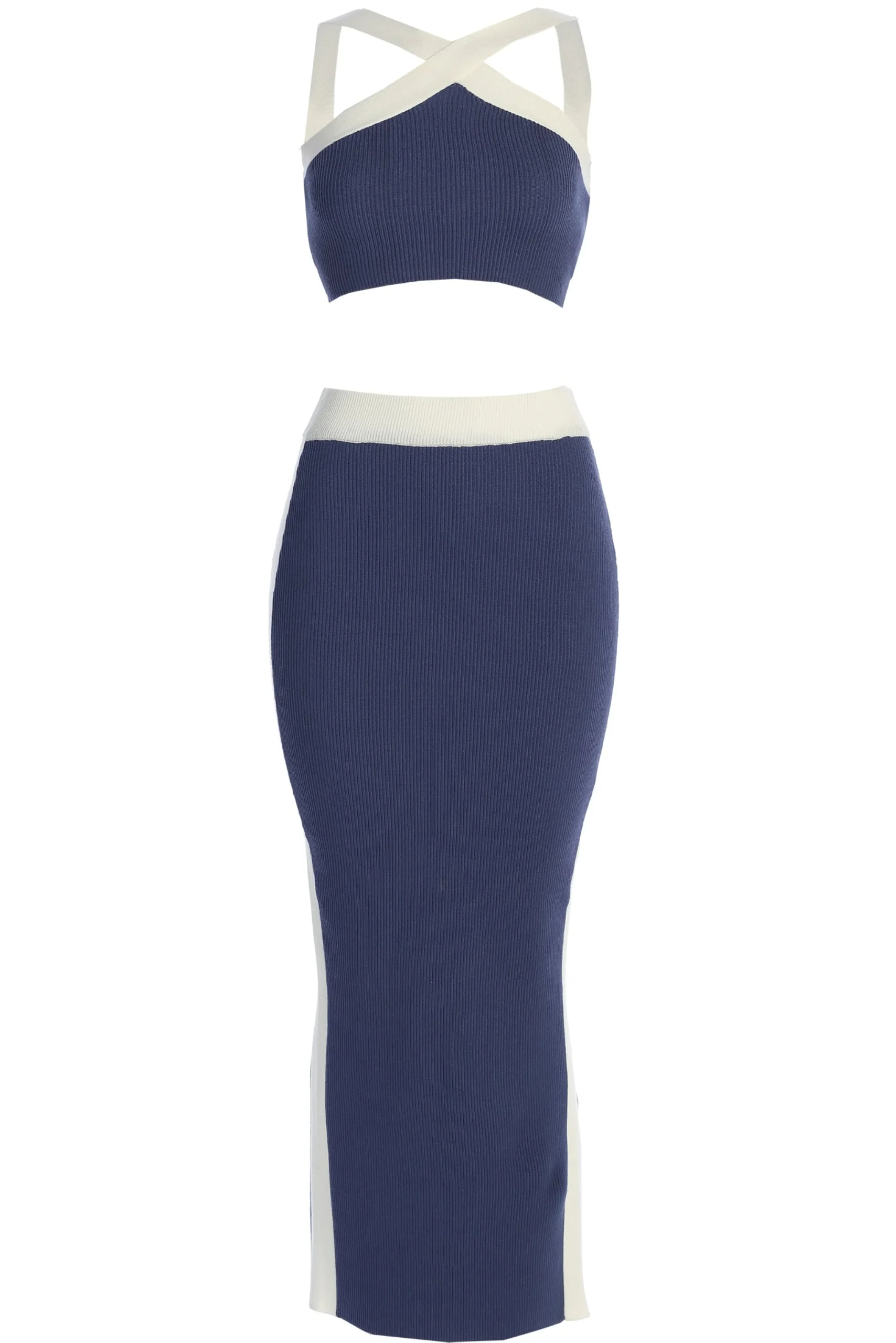 navy_heartbreaker_twopiec_0.webp JLUXLABEL Navy Heartbreaker Two-Piece Skirt Set