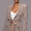 JLUXLABEL Nixie Sequin Oversized Blazer