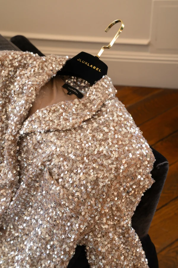 JLUXLABEL Nixie Sequin Oversized Blazer