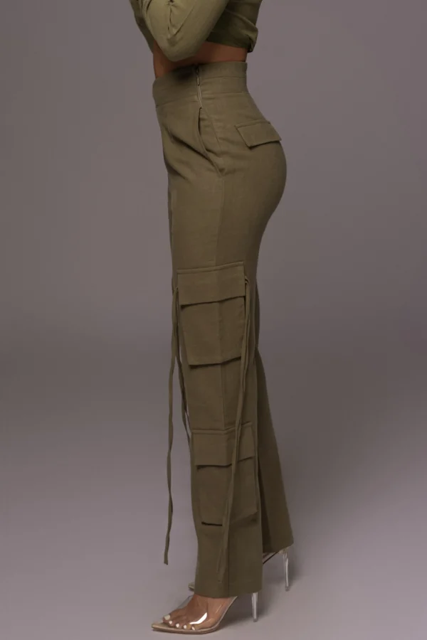 JLUXLABEL Olive Better Half Linen Utility Pants