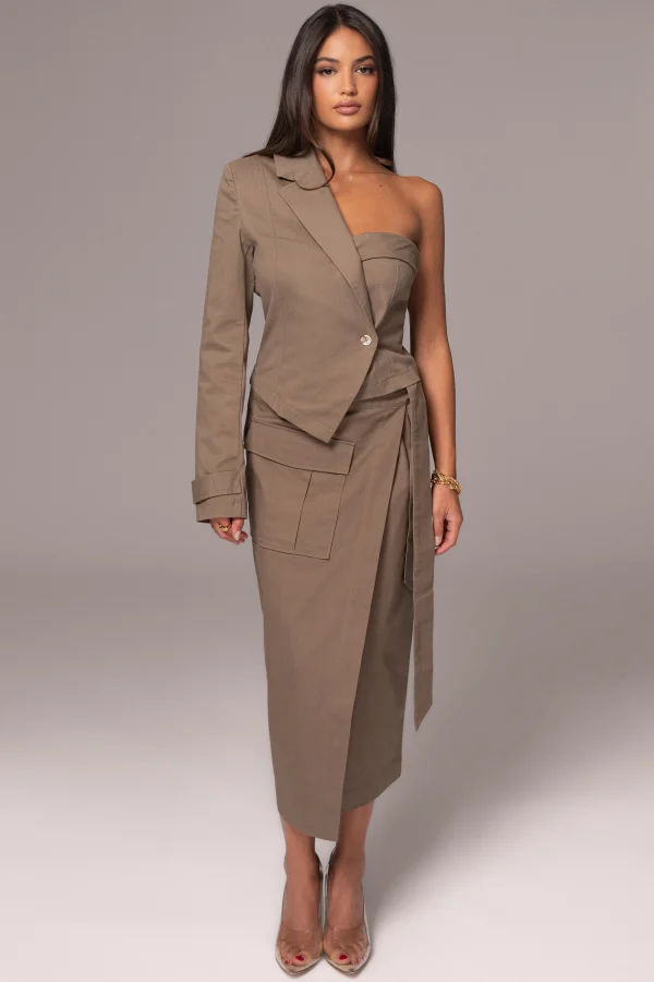 JLUXLABEL Olive City Life Cargo Skirt