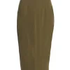 JLUXLABEL Olive Coastland Linen Skirt