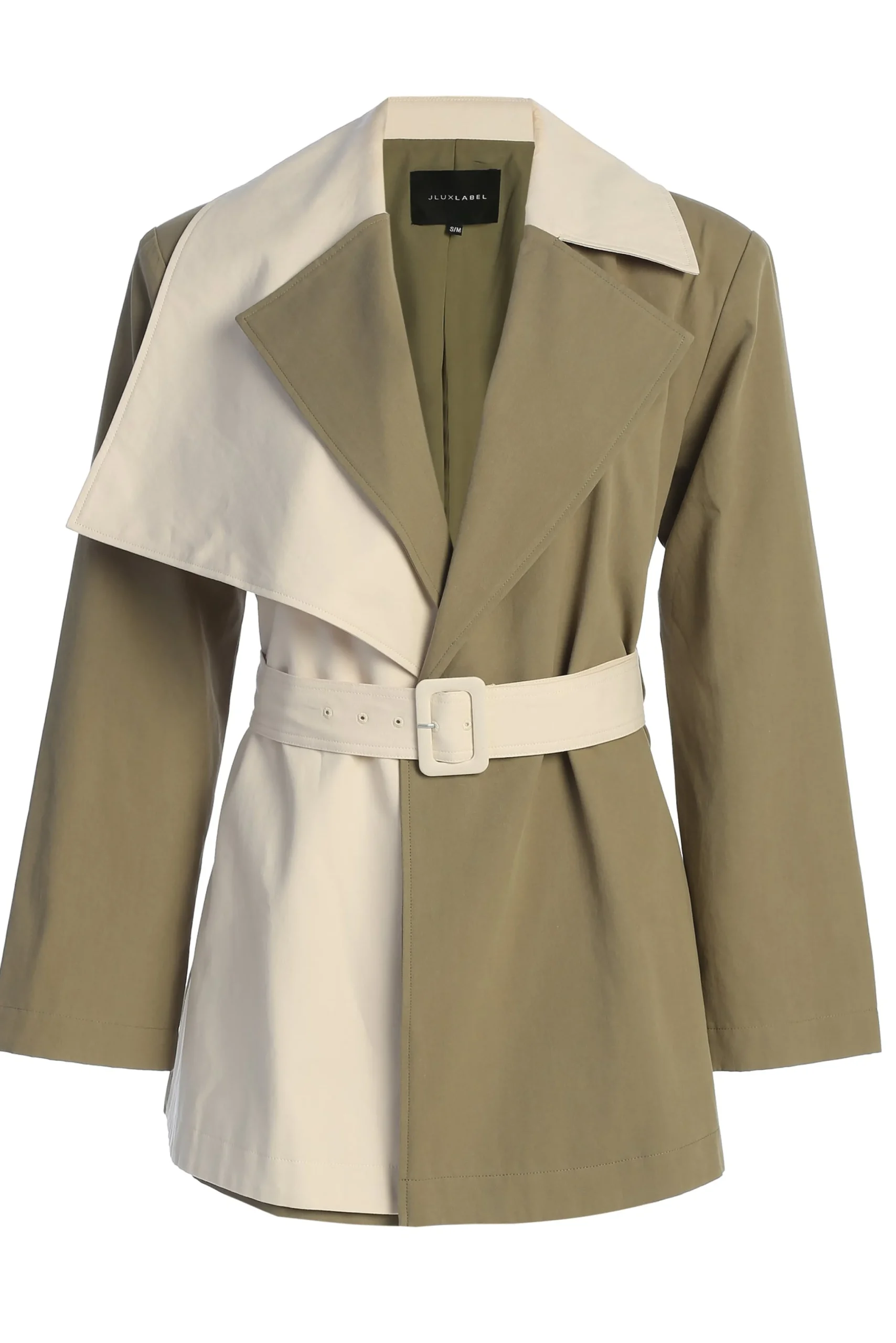 olive_color_block_summit__1.webp JLUXLABEL Olive Color Block Summit Belted Jacket