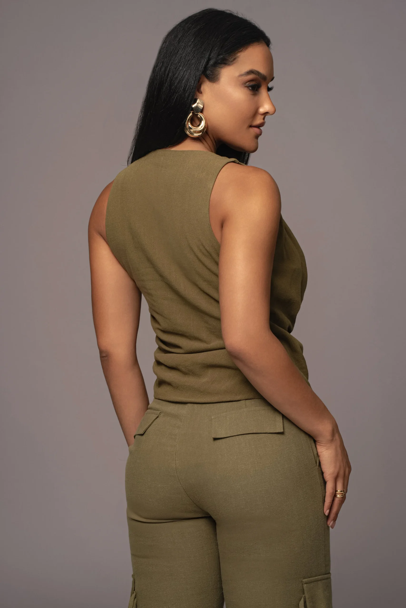 olive_elicia_linen_top_8.webp JLUXLABEL Olive Elicia Linen Top