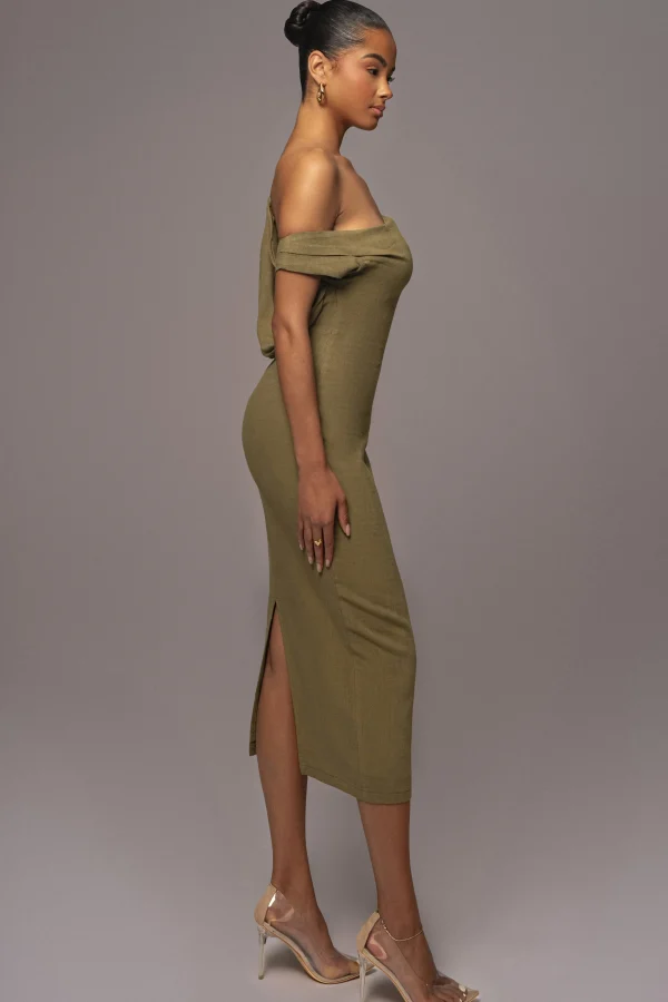 JLUXLABEL Olive Escape Linen Dress