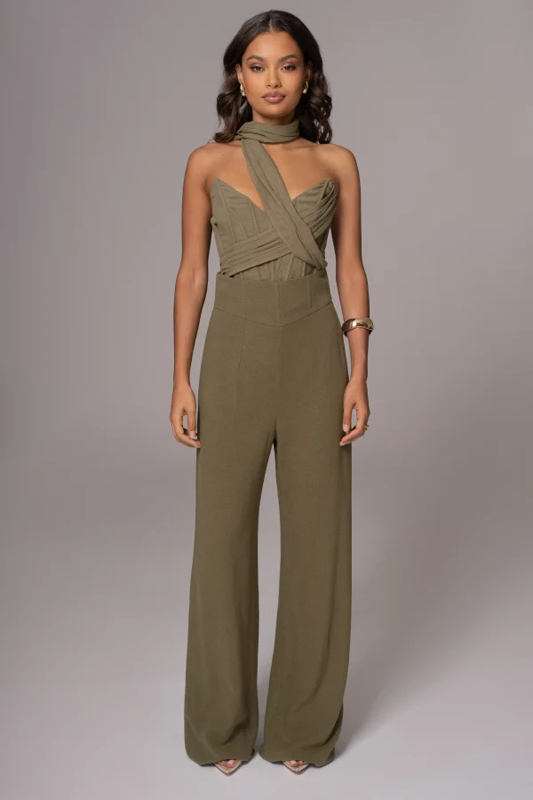 JLUXLABEL Olive Explorer Linen Pants