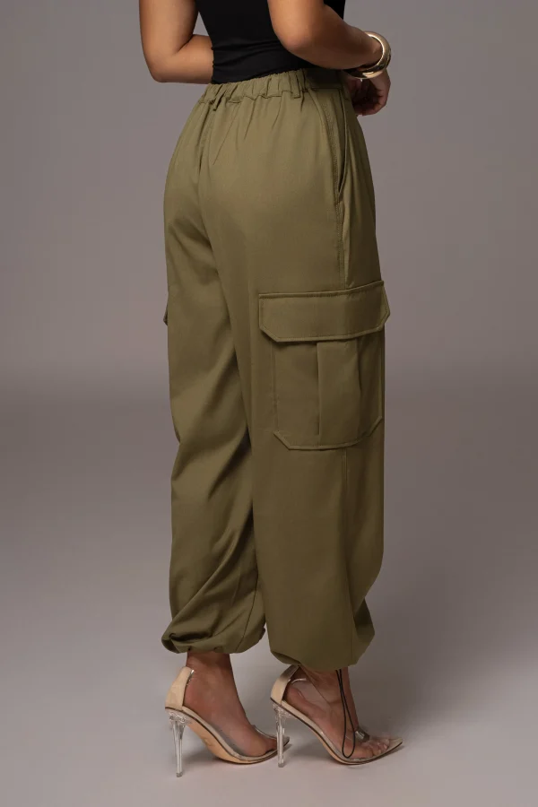 JLUXLABEL Olive Fast Track Drawstring Joggers