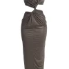 JLUXLABEL Olive Joce One Shoulder Maxi Dress