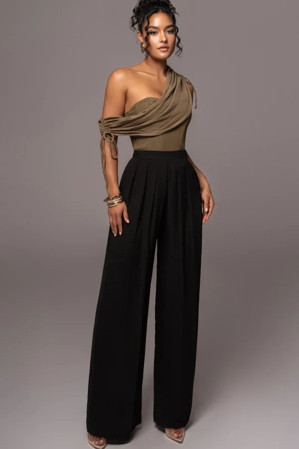 JLUXLABEL Olive New Obsession Draped Top