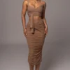 JLUXLABEL Pecan Extend Your Stay Skirt Set