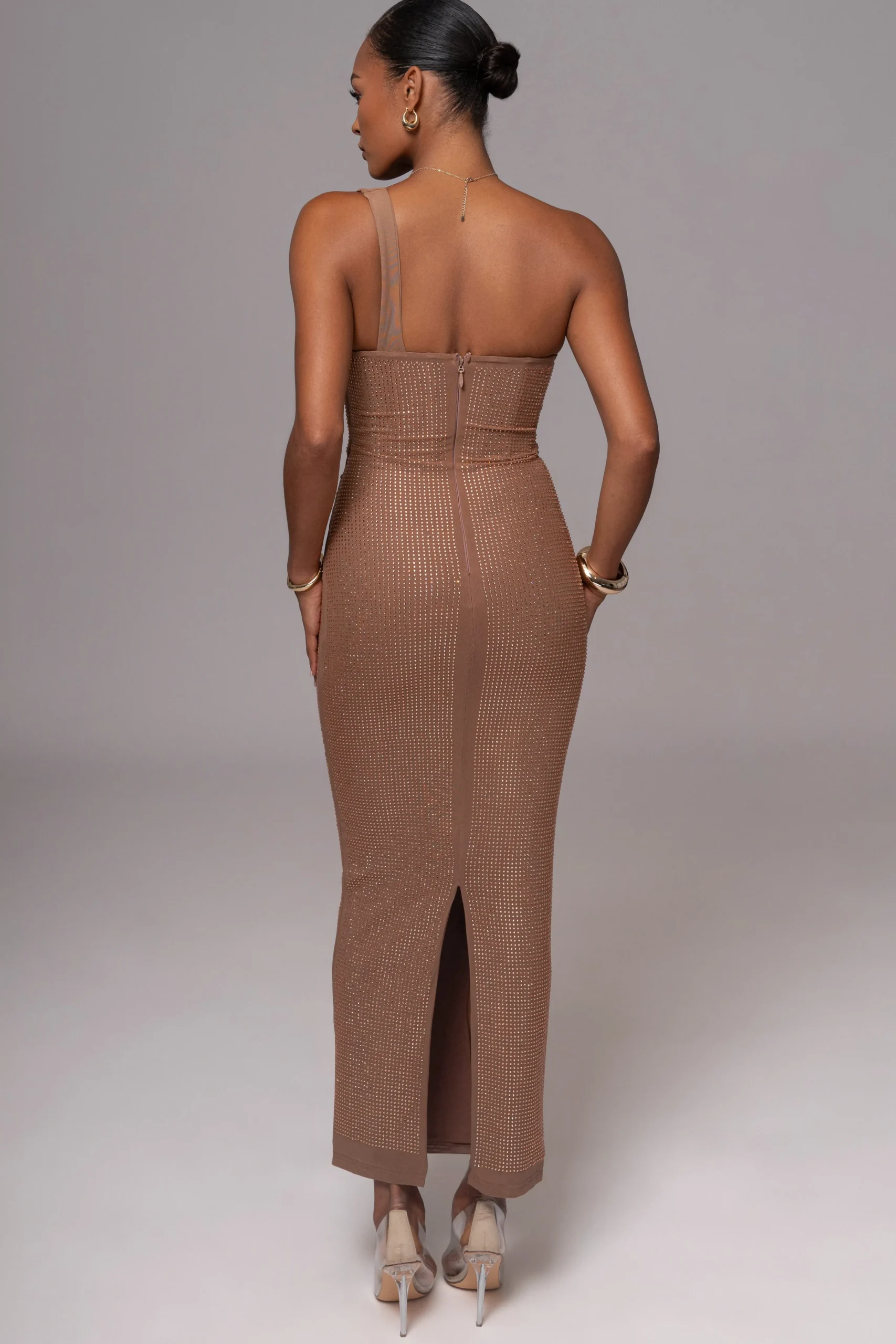 pecan_hot_fix_krishna_max_14.webp JLUXLABEL Pecan Hot Fix Krishna Maxi Dress