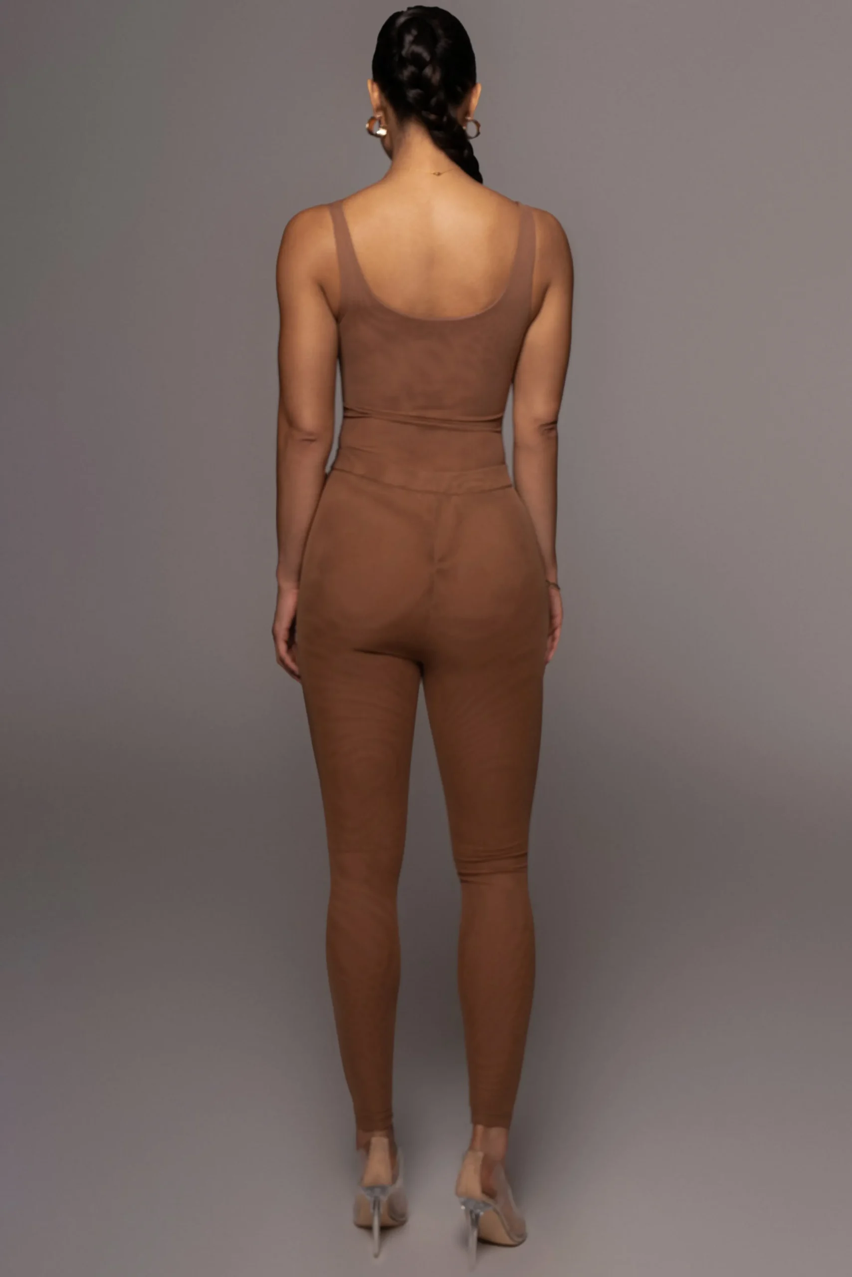 pecan_mesh_essentials_tan_12.webp JLUXLABEL Pecan Mesh Essentials Tank Bodysuit Undergarment